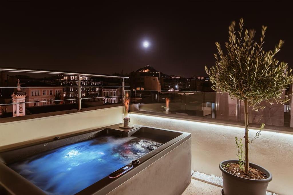 アテネHeated Plunge Pool & Firepit Acropolis Penthouseアパートメント エクステリア 写真