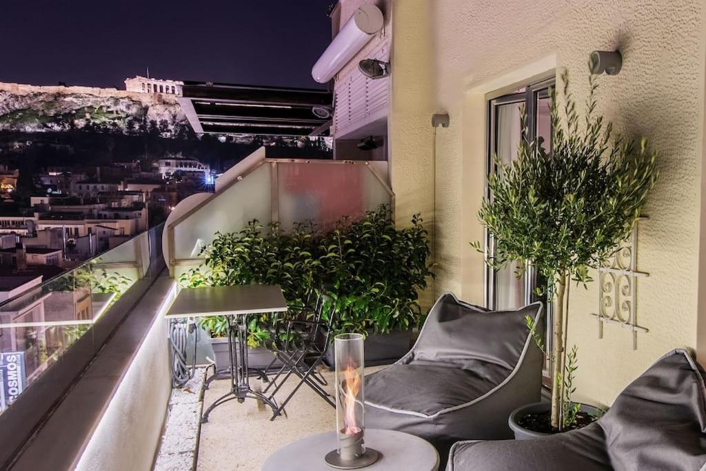 アテネHeated Plunge Pool & Firepit Acropolis Penthouseアパートメント エクステリア 写真